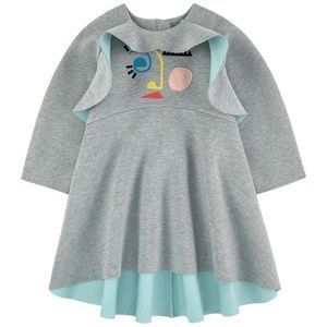 Embroidered neoprene dress